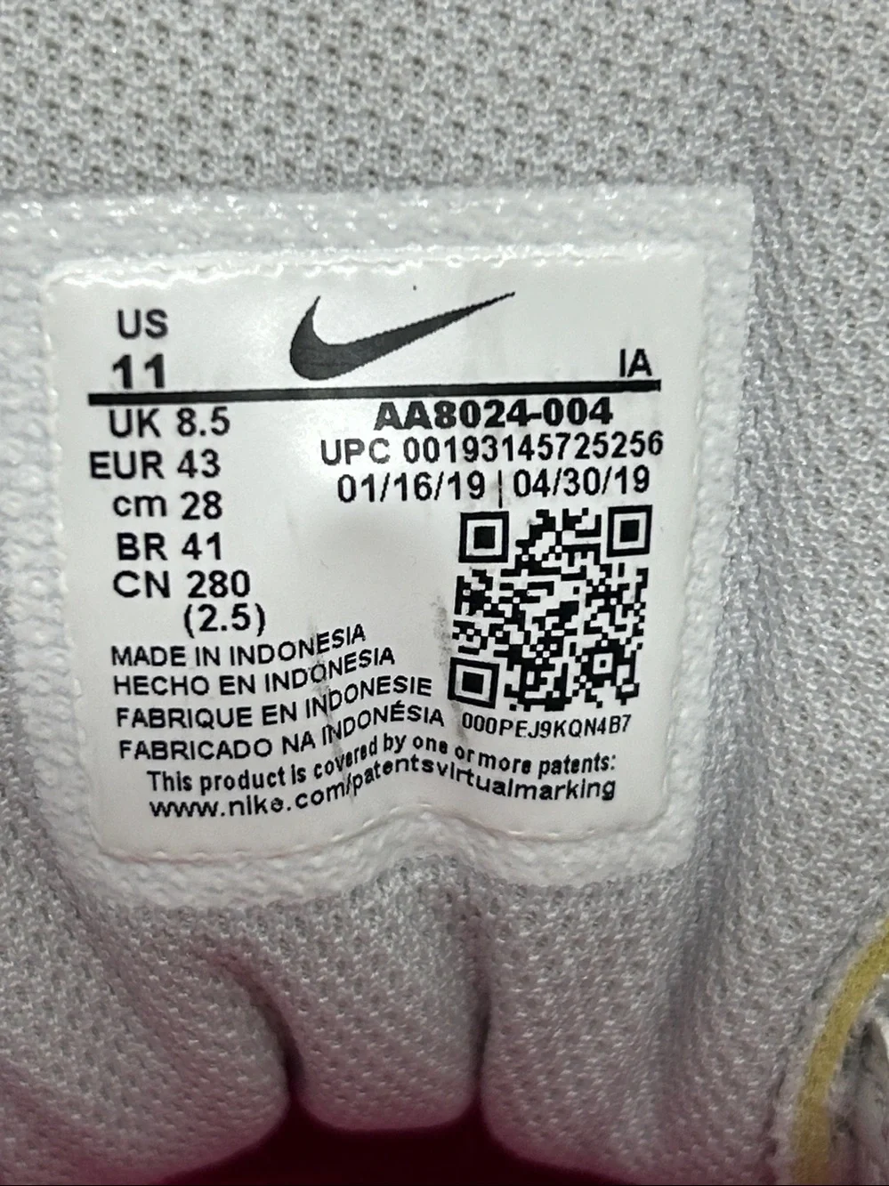 Nike Womens Air Zoom Prestige HC AA8024-004 Gray Running Shoes Sneakers Size 11